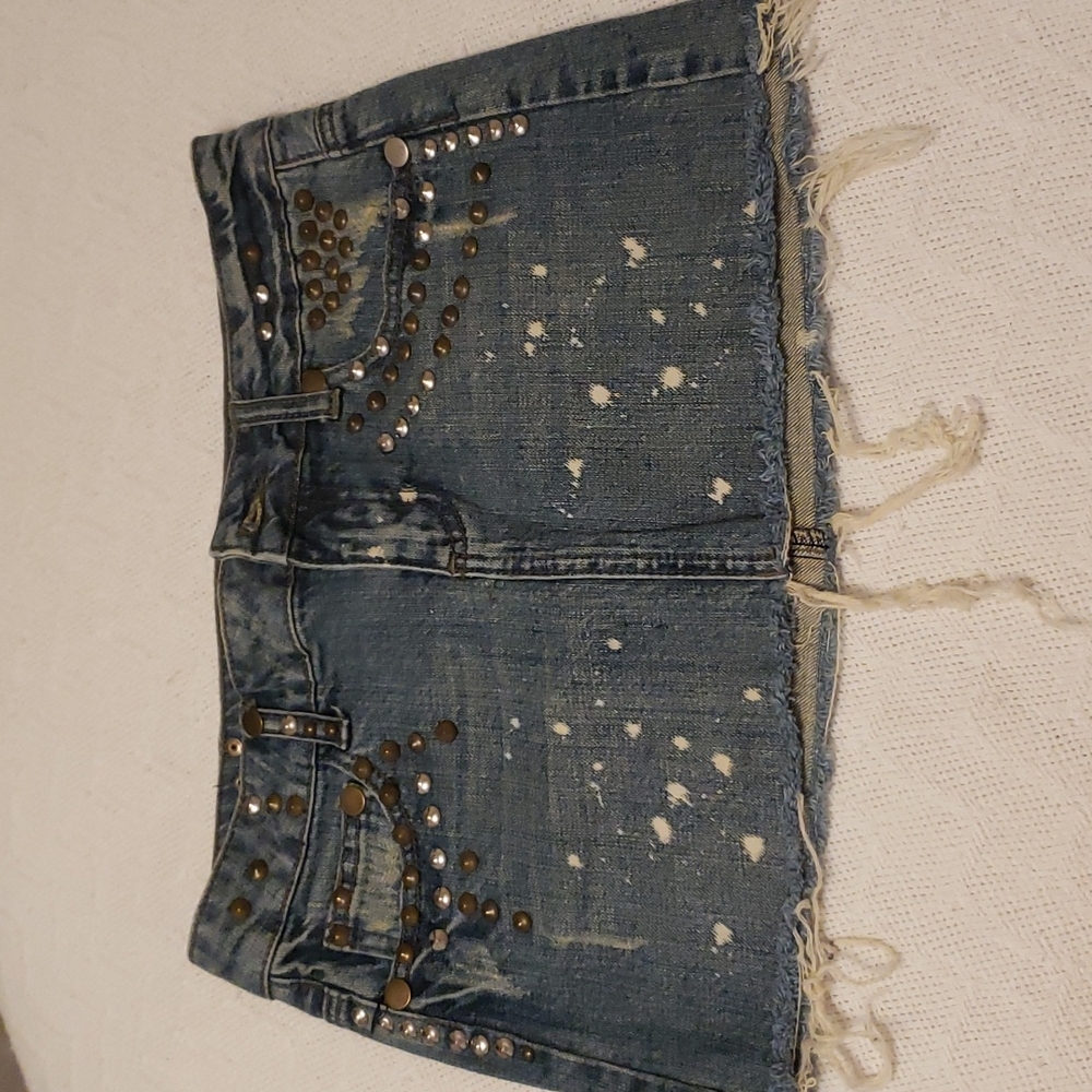 Riveting denim skirt - Picture 1 of 1